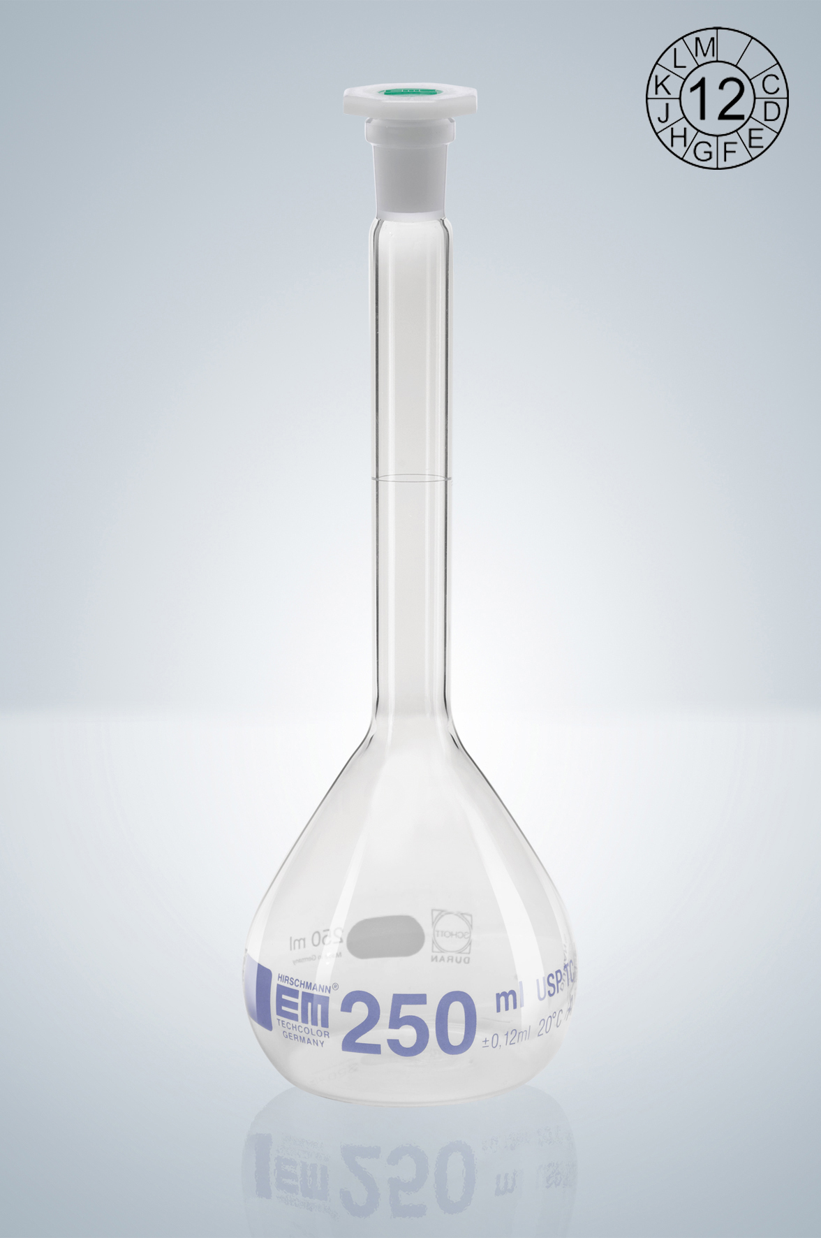 容量瓶 透明玻璃（DIN EN ISO 1042標準）